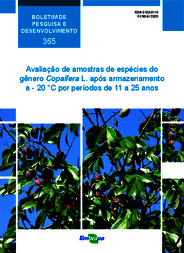 Thumbnail de Avaliação de amostras de espécies do gênero Copaifera L. após armazenamento a - 20 °C por períodos de 11 a 25 anos.