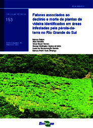 Thumbnail de Fatores associados ao declínio e morte de plantas de videira identificados em áreas infestadas pela pérola-da-terra no Rio Grande do Sul.