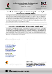 Thumbnail de Estado da arte da pesquisa em sistemas integrados de produção agropecuária no estado de Goiás.