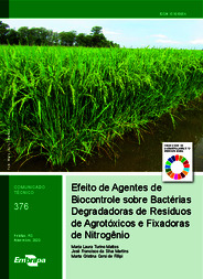 Thumbnail de Efeito de agentes de biocontrole sobre bactérias degradadoras de resíduos de agrotóxicos e fixadoras de nitrogênio.