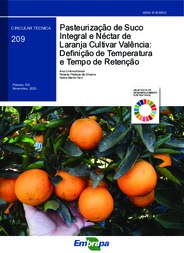 Thumbnail de Pasteurização de suco integral e néctar de laranja Cultivar Valência: definição de temperatura e tempo de retenção.