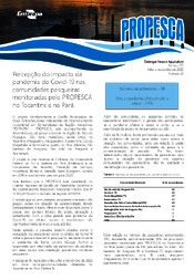 Thumbnail de Percepção do impacto da pandemia do Covid-19 nas comunidades pesqueiras monitoradas pelo PROPESCA no Tocantins e no Pará.