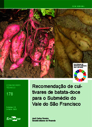 Thumbnail de Recomendação de cultivares de batata-doce para o Submédio do Vale do São Francisco.