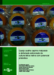 Thumbnail de Queijo Coalho caprino maturado e defumado adicionado de cultura lática nativa com potencial probiótico.