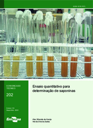 Thumbnail de Ensaio quantitativo para determinação de saponinas.
