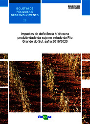 Thumbnail de Impactos da deficiência hídrica na produtividade da soja no estado do Rio Grande do Sul, safra 2019/2020.