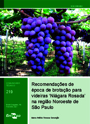 Thumbnail de Recomendações de época de brotação para videiras 'Niágara Rosada' na região Noroeste de São Paulo.