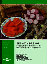 Thumbnail de BRS 400 e BRS 401: novas cultivares de mandioca de mesa com raízes de polpa rosada.
