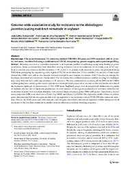 Thumbnail de Genome-wide association study for resistance to the Meloidogyne javanica causing root-knot nematode in soybean.