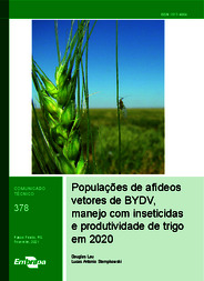 Thumbnail de Populações de afídeos vetores de BYDV, manejo com inseticidas e produtividade de trigo em 2020.