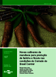 Thumbnail de Novas cultivares de mandioca para produção de farinha e fécula nas condições do Cerrado do Brasil Central.
