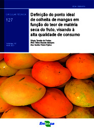 Thumbnail de Definição do ponto ideal de colheita de mangas em função do teor de matéria seca do fruto, visando à alta qualidade de consumo.