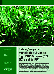 Thumbnail de Indicações para o manejo da cultivar de trigo BRS Belajoia (RS, SC e sul do PR).