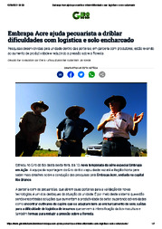 Thumbnail de EMBRAPA Acre ajuda pecuarista a driblar dificuldades com logística e solo encharcado.