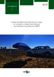Thumbnail de Manual dos métodos de análise de solo e água em laboratório e campo para obtenção dos parâmetros requeridos pelo SiBCTI.