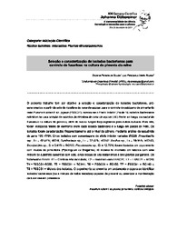 Thumbnail de Seleção e caracterização de isolados bacterianos para controle de fusariose na cultura de pimenta-do-reino.