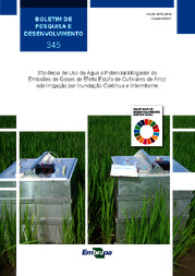 Thumbnail de Eficiência de Uso da Água e Potencial Mitigador de Emissões de Gases de Efeito Estufa de Cultivares de Arroz sob Irrigação por Inundação Contínua e Intermitente.