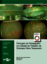 Thumbnail de Ferrugem do Pessegueiro na Coleção de Trabalho da Embrapa Clima Temperado.