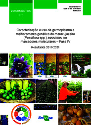 Thumbnail de Caracterização e uso de germoplasma e melhoramento genético do maracujazeiro (Passiflora spp.) assistidos por marcadores moleculares: fase IV: resultados 2017-2021.