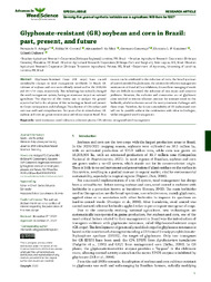 Thumbnail de Glyphosate-resistant (GR) soybean and corn in Brazil: past, present, and future.