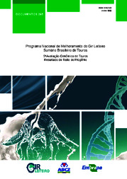 Thumbnail de Programa Nacional de Melhoramento do Gir Leiteiro - sumário brasileiro de touros - 5ª avaliação genômica de touros - resultado do teste de progênie - junho 2022.
