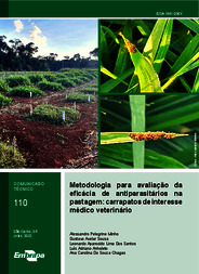 Thumbnail de Metodologia para avaliação da eficácia de antiparasitários na pastagem: carrapatos de interesse médico veterinário.