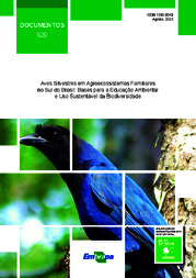 Thumbnail de Aves silvestres em agroecossistemas familiares no sul do Brasil: bases para a educação ambiental e uso sustentável da biodiversidade.
