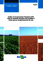 Thumbnail de Análise de Componentes Principais (ACP) entre as variáveis respostas óleo, proteína e ácidos graxos em germoplasma de soja.