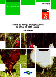 Thumbnail de Manual de manejo dos reprodutores de frango de corte colonial Embrapa 041.