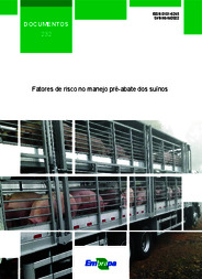 Thumbnail de Fatores de risco no manejo pré-abate dos suínos.