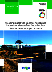 Thumbnail de Considerações sobre os programas municipais de transporte de adubo orgânico líquido de suínos: estudo de caso do Alto Uruguai Catarinense.