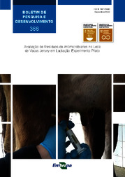 Thumbnail de Avaliação de resíduos de antimicrobianos no leite de vacas jersey em lactação: experimento piloto.