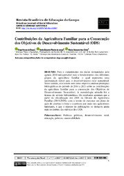 Thumbnail de Contribuições da agricultura familiar para a consecução dos Objetivos de Desenvolvimento Sustentável (ODS).