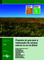 Thumbnail de Proposta de guia para a restauração de campos nativos no sul do Brasil.