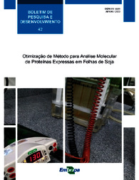Thumbnail de Otimização de método para análise molecular de proteínas expressas em folhas de soja.