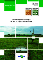 Thumbnail de Boletim Agrometeorológico do ano 2021 para Planaltina, DF.