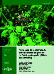 Thumbnail de Novo caso de resistência de planta daninha ao glifosato no Brasil: picão-preto (Bidens subalternans).