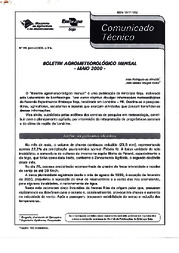 Thumbnail de Boletim agrometeorológico mensal - maio 2000.