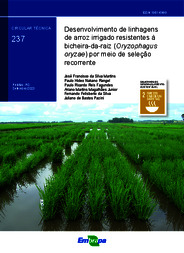 Thumbnail de Desenvolvimento de linhagens de arroz irrigado resistentes à bicheira-da-raiz (Oryzophagus oryzae) por meio de seleção recorrente.