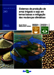 Thumbnail de Sistemas de produção de arroz irrigado e soja em terras baixas e mitigação das mudanças climáticas.