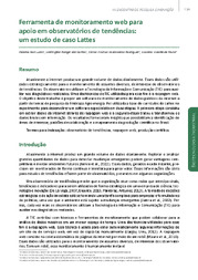 Thumbnail de Ferramenta de monitoramento web para apoio em observatórios de tendências: um estudo de caso Lattes.