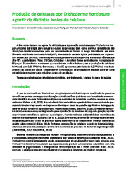Thumbnail de Produção de celulases por Trichoderma harzianum a partir de distintas fontes de celulose.