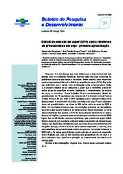 Thumbnail de Déficit de pressão de vapor (DPV) como referência de produtividade em soja - primeira aproximação.