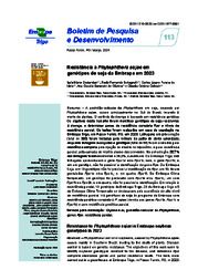 Thumbnail de Resistência a Phytophthora sojae em genótipos de soja da Embrapa em 2023.