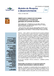 Thumbnail de Identificação e seleção de marcadores moleculares para caracterização genotípica de cultivares de antúrio.
