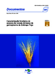 Thumbnail de Caracterização fenotípica de acessos de cevada do banco de germoplasma da Embrapa Trigo.