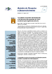 Thumbnail de Toxicidade comparativa de terpenoides e fenilpropanoides presentes em óleos essenciais para lagarta-do-cartucho.