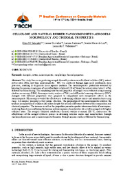 Thumbnail de Cellulose and natural rubber nanocomposites aerogels morphology and thermal properties.