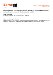 Thumbnail de Cooperativismo na agricultura familiar: em busca de um framework sociotécnico de gestão de negócios no contexto fluminense do pós-covid-19.