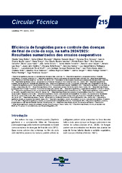 Thumbnail de Eficiência de fungicidas para o controle das doenças de final de ciclo da soja, na safra 2024/2025: Resultados sumarizados dos ensaios cooperativos.